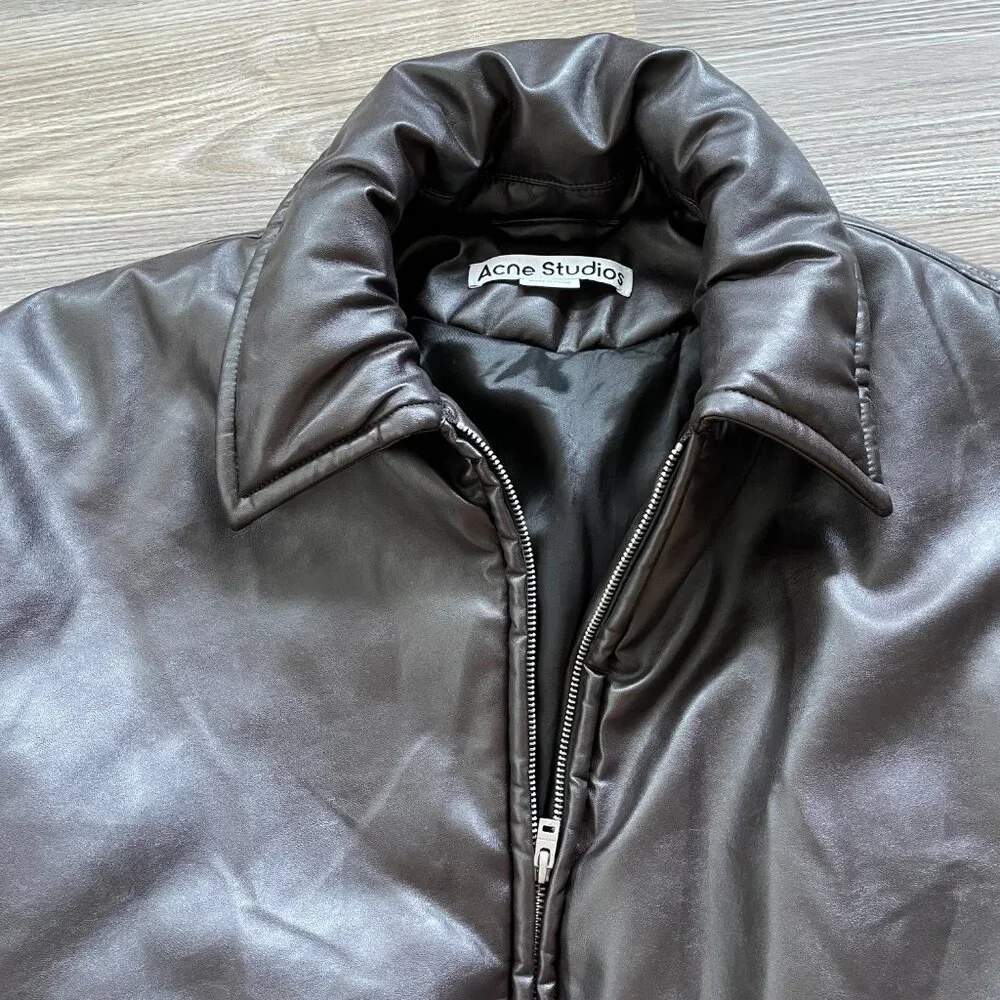 Acne Studios Coated Brown Bomber Jacket - Picture 7 of 7